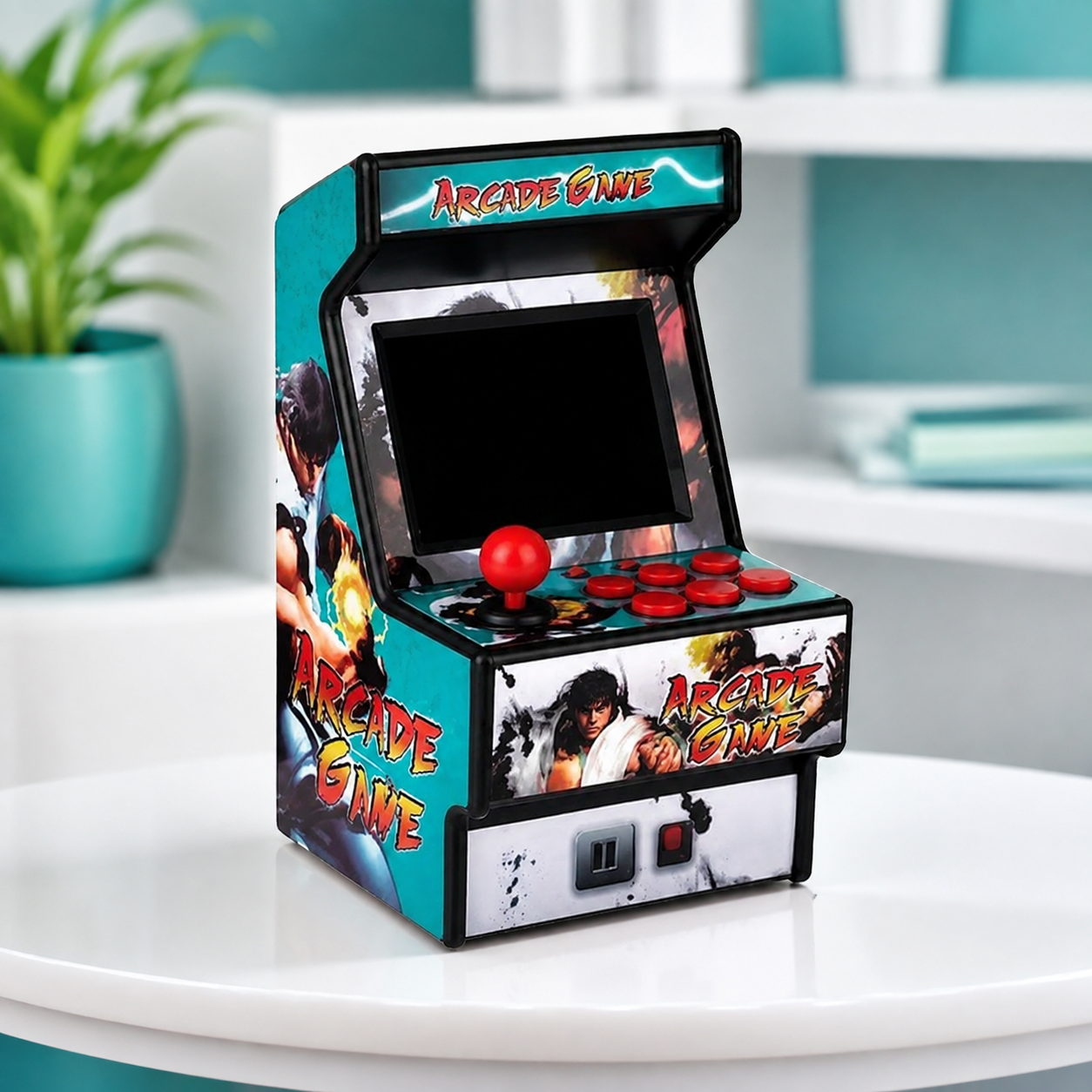 Tragbare Retro-Spielekonsole mit 156 Spielen Retro Blau