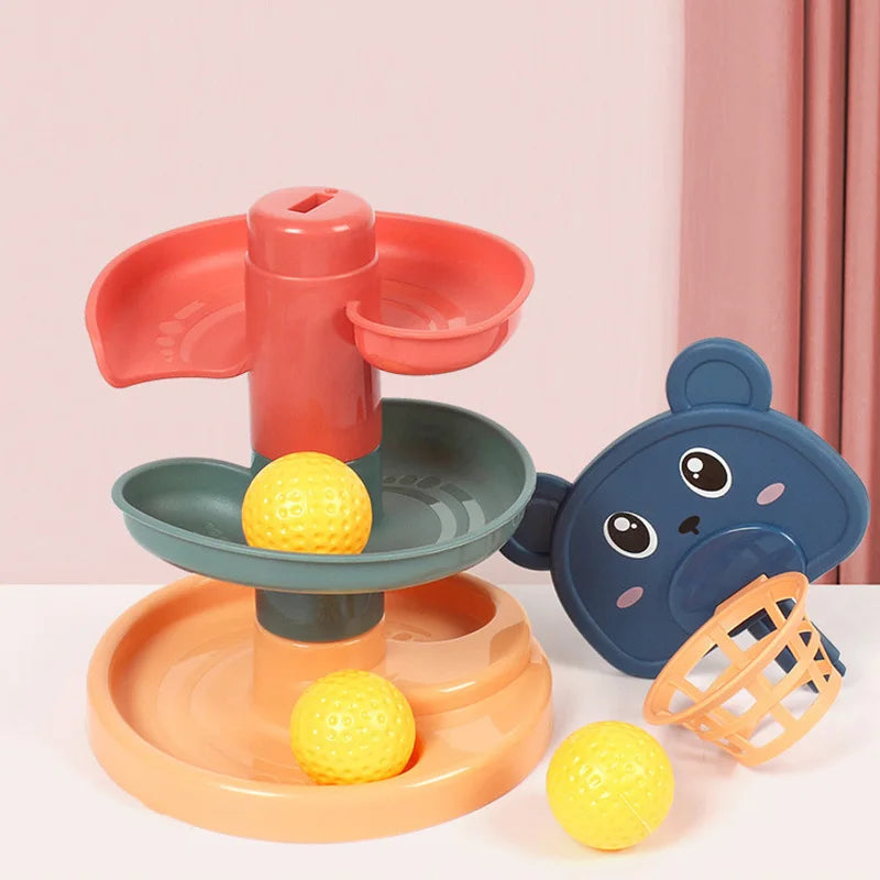 Bunter Rollenball Turm für Kinder