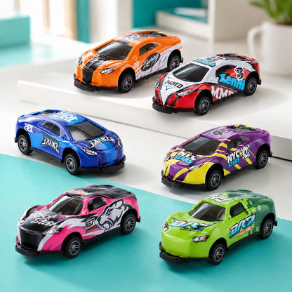 Mini Springen Autos– 360° Sprung-Aktion für Kinder! 6 Stück