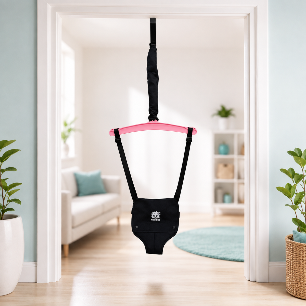 Baby Tür Jumper – Sicherer Hüpfspaß & Bewegung fürs Glück! Schwarz