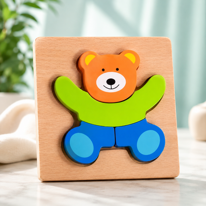 Holzspielzeug Puzzle für Jungen & Mädchen – Lernen & Spaß Auto