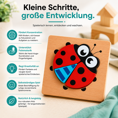 Holzspielzeug Puzzle für Jungen & Mädchen – Lernen & Spaß
