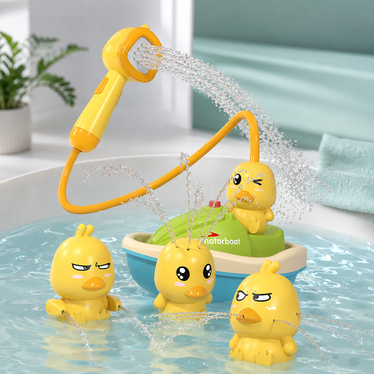 Enten Badespielzeug für Kinder mit Motorboot und Duschfunktion
