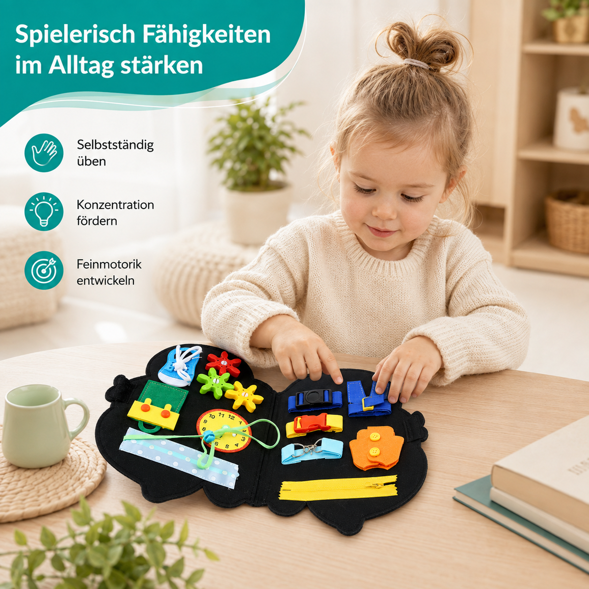Dinosaurier Montessori Planke – Feinmotorik & Selbstständigkeit fördern