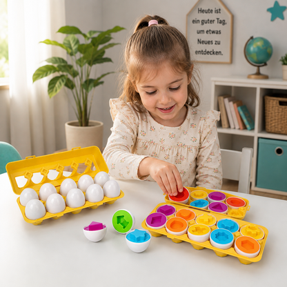 Montessori Schlau Eier – Farben & Formen spielerisch lernen!