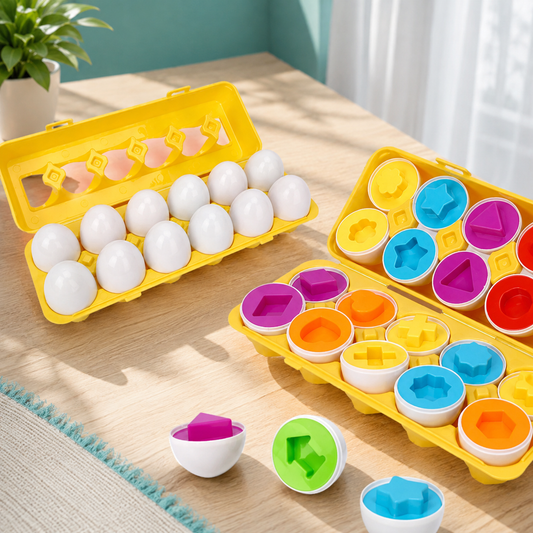 Montessori Schlau Eier – Farben & Formen spielerisch lernen! 12 Stück