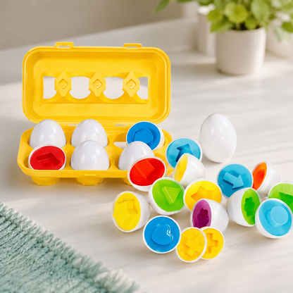 Montessori Schlau Eier – Farben & Formen spielerisch lernen! 6 Stück
