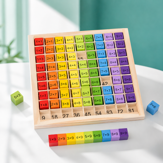 Holz-Multiplikationstafel für Kinder – Einmaleins spielerisch lernen