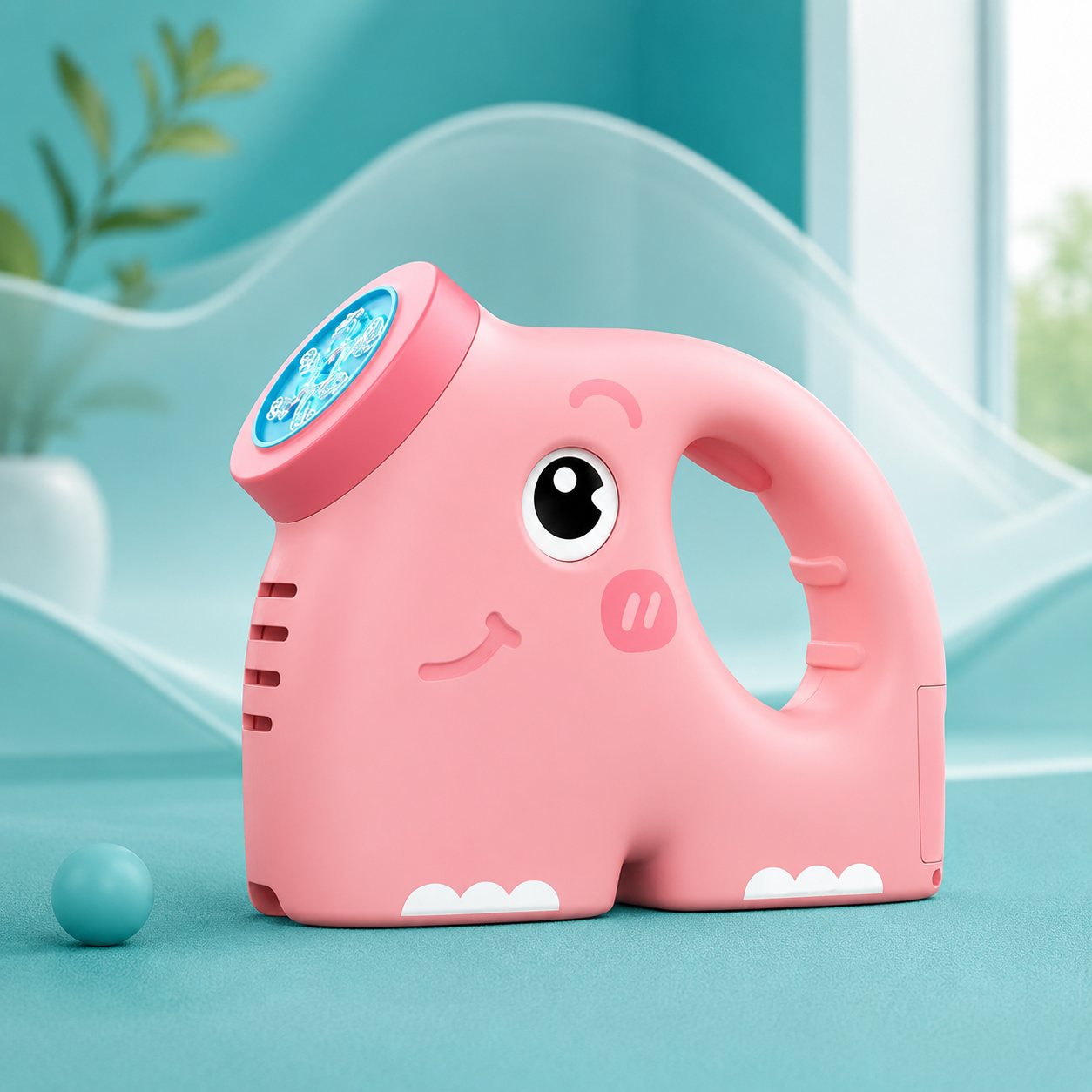 Seifenblasen-Elefant für Kinder mit automatischer Blasenfunktion Rosa