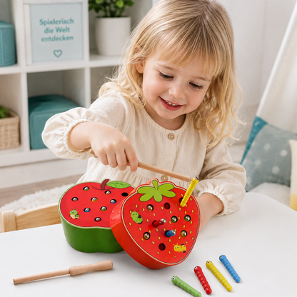 Magnetisches Montessori Fangspiel – Würmer Fangen & Lernen