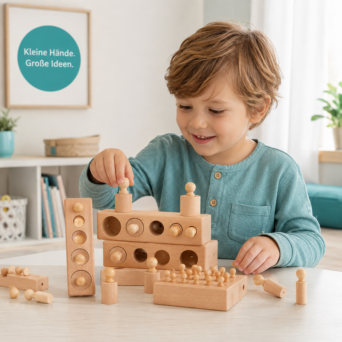 Montessori Lernspielzeug – Intelligentes Holzpuzzle für Kinder