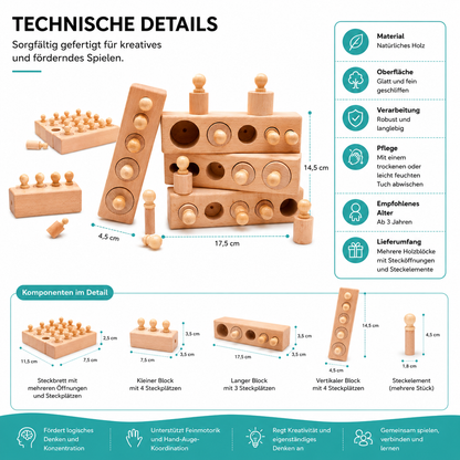Montessori Lernspielzeug – Intelligentes Holzpuzzle für Kinder