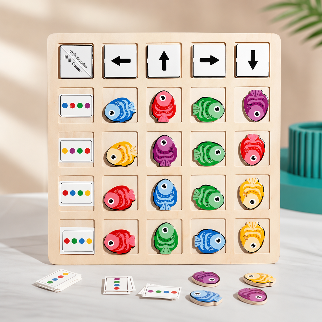 Montessori Holzspiel – Logisches Denken & Farben spielerisch lernen