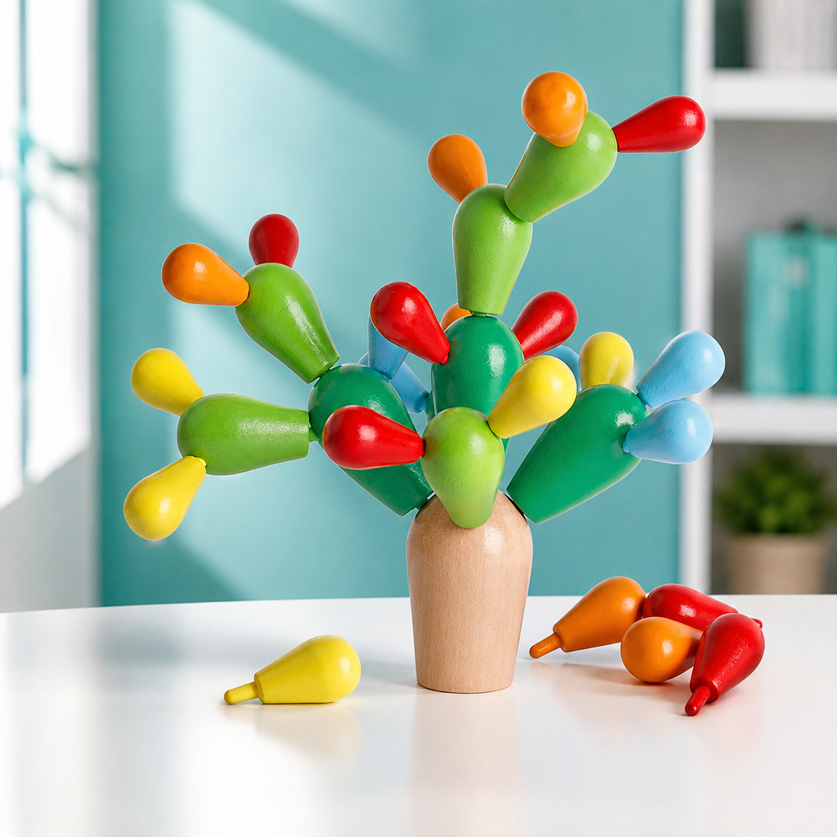 Montessori Kaktus Bau-Satz – Kreativität & Geschick spielerisch fördern