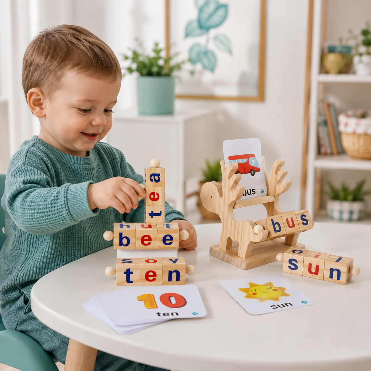 Lernspielzeug für Kinder – Buchstaben, Wörter & Spaß