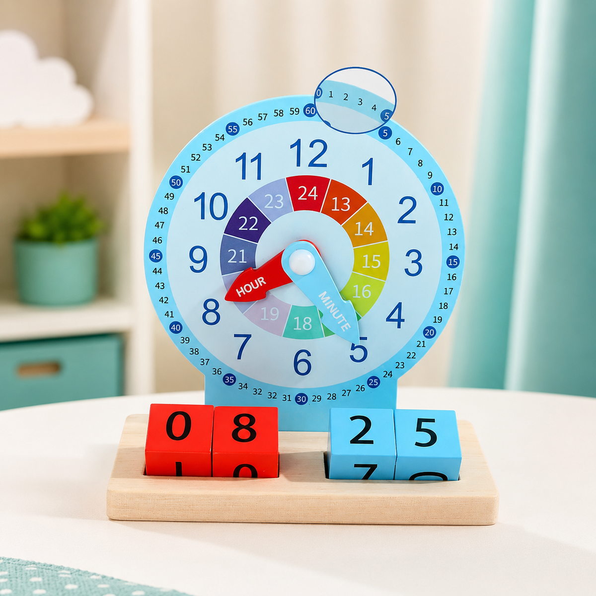 Montessori-Lernuhr für Kinder – Uhrzeit spielerisch lernen