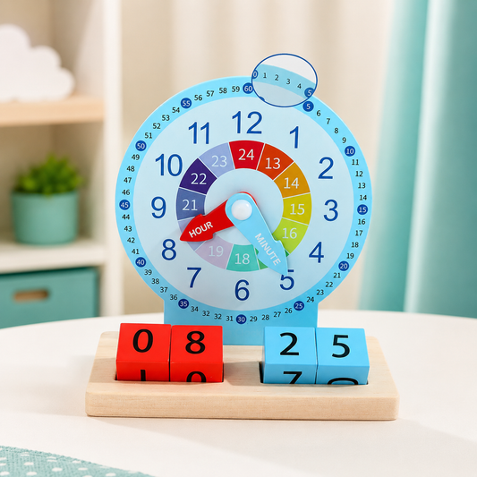 Montessori-Lernuhr für Kinder – Uhrzeit spielerisch lernen