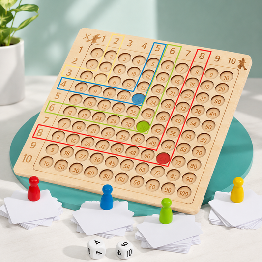 Montessori Holz-Multiplikationstafel – Lernen mit Spaß & Logik!