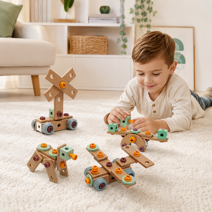 Montessori Werkzeugkasten für Kinder – Kreatives Bauspielzeug