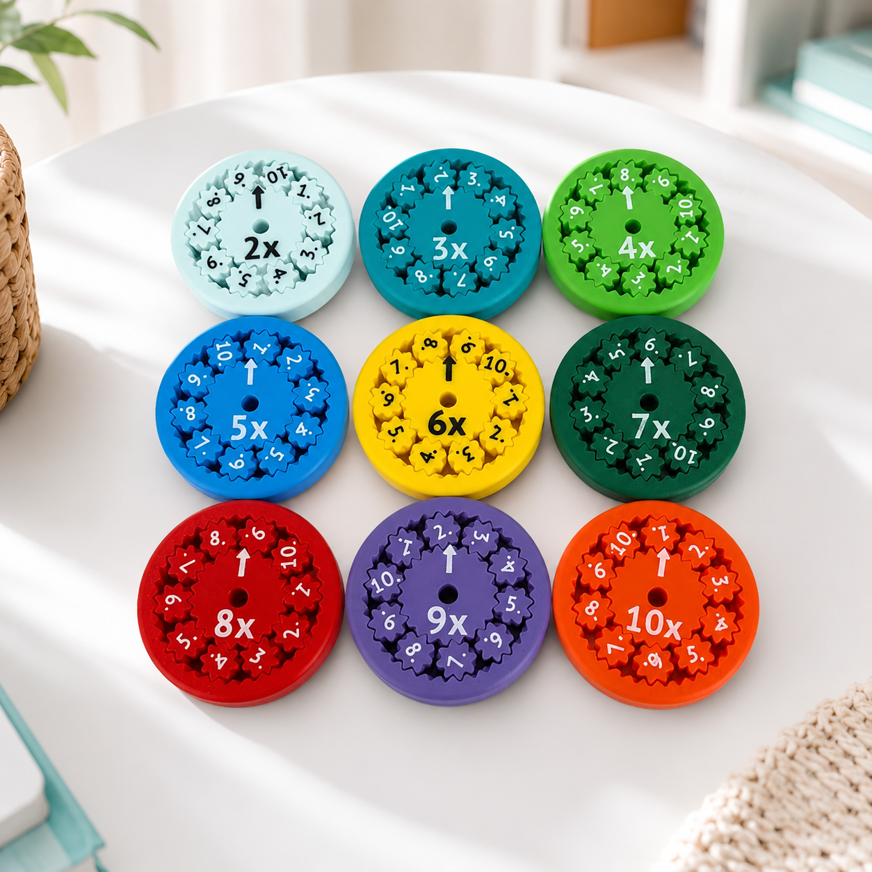 Fidget Spinner Mathe Spielzeug für Kinder Multiplikation-9 Stück
