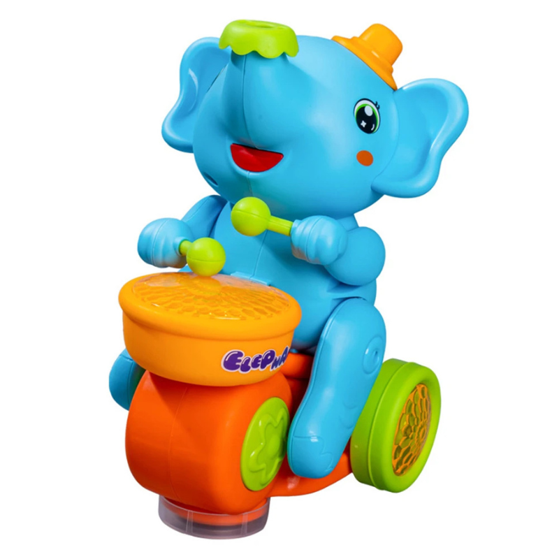 Gehendes Elefanten Musikspielzeug für Babys – mit Licht & klang Blau