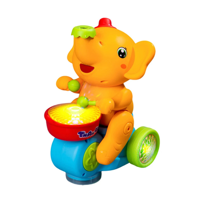 Gehendes Elefanten Musikspielzeug für Babys – mit Licht & klang Gelb