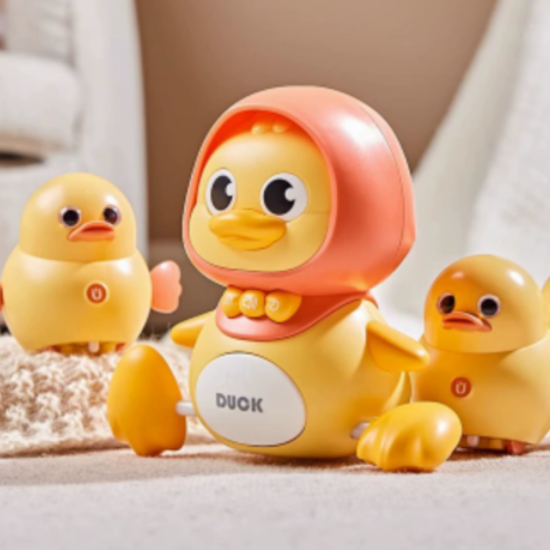 Musikalisches Entenspielzeug für Kinder mit Licht und Bewegung Mutter Ente+2 Baby-Ente