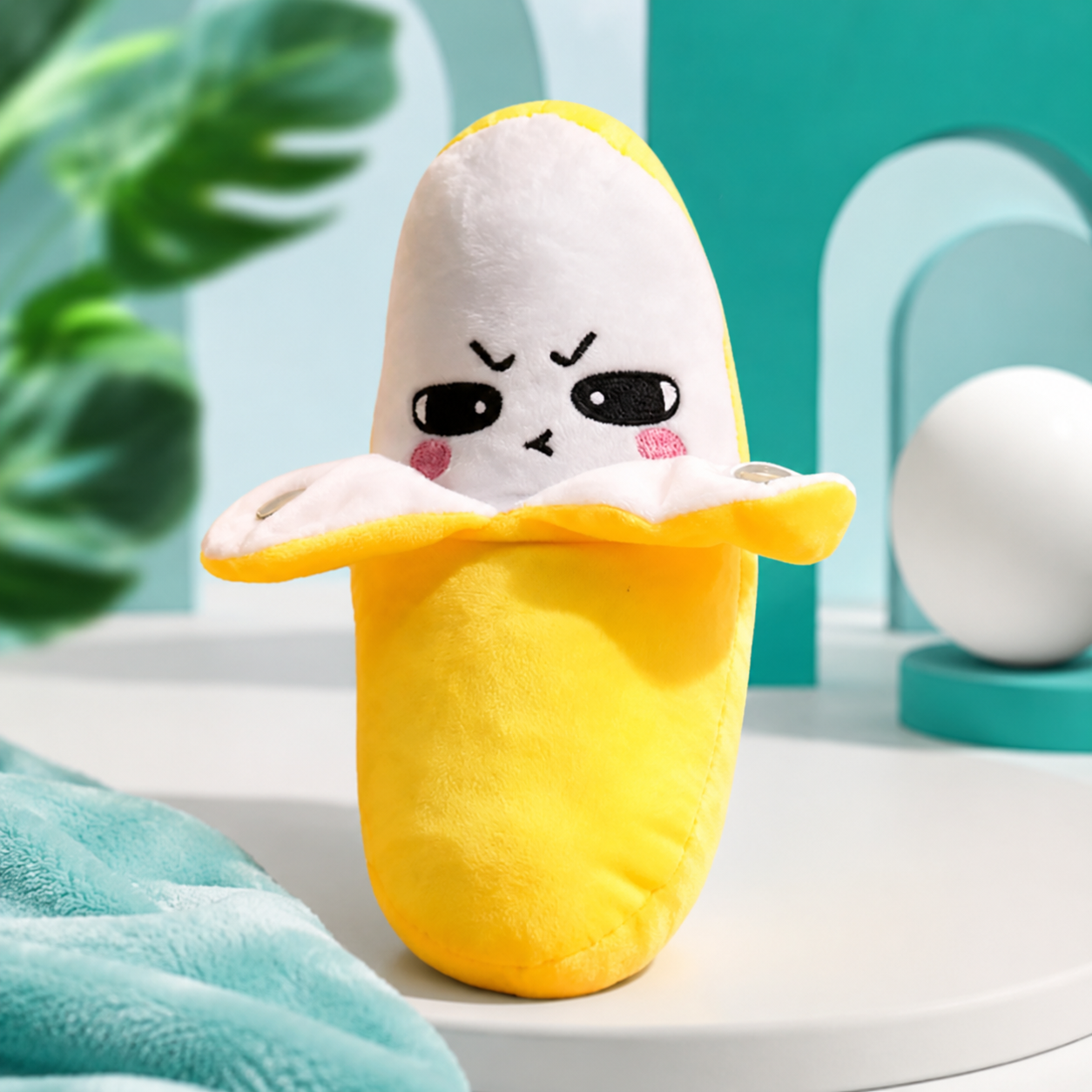 Musikalisches Sensorik-Kuscheltier – Weiches Aktivitätsspielzeug für Kinder Banane