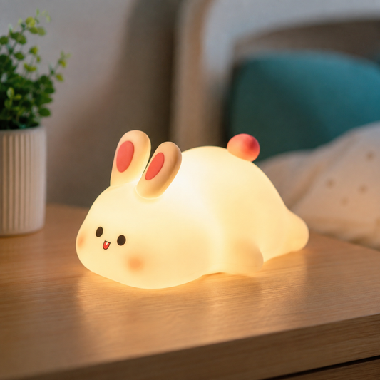 Niedliches Hasen Nachtlicht für Kinder und Babys Schweinchen