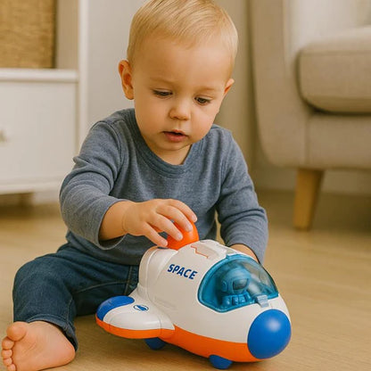 3-in-1 Weltraum Raketen-Spielset mit Astronaut