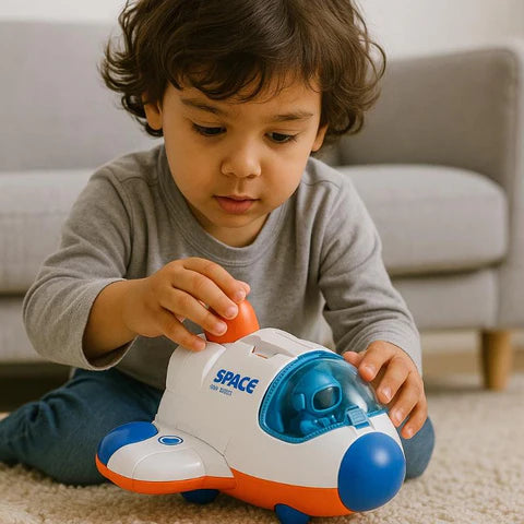3-in-1 Weltraum Raketen-Spielset mit Astronaut