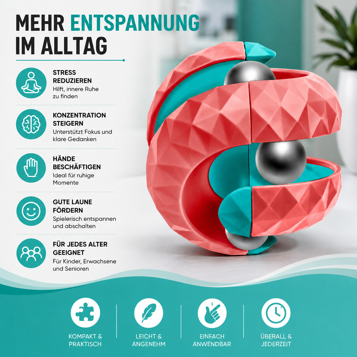 Orbit Ball Fidget – Stressabbau & Spaß für Groß & Klein