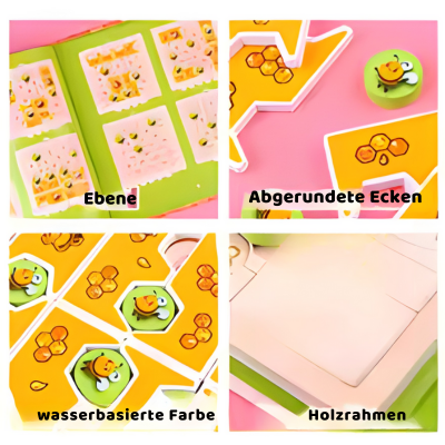 Kinder Holzspielzeug  Magnetisches Biene Puzzle für Logik & Kreativität