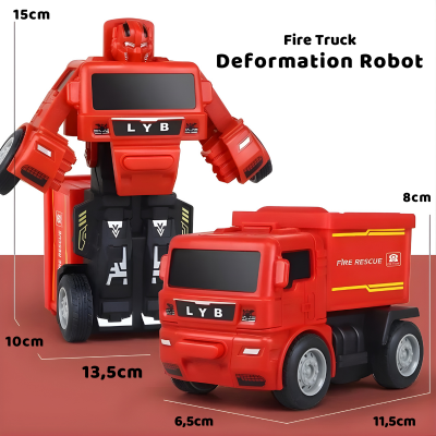 Transformierbarer Baumaschinen-LKW– Robust, spannend, vielseitig Roter Sprinkler