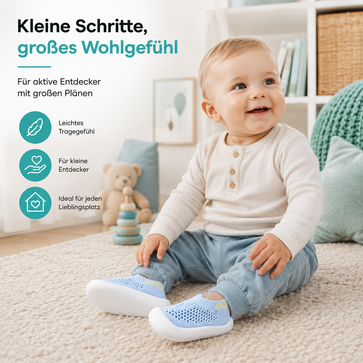 Atmungsaktive Kinder Sneakers - Schuhe für Alltag & Schule