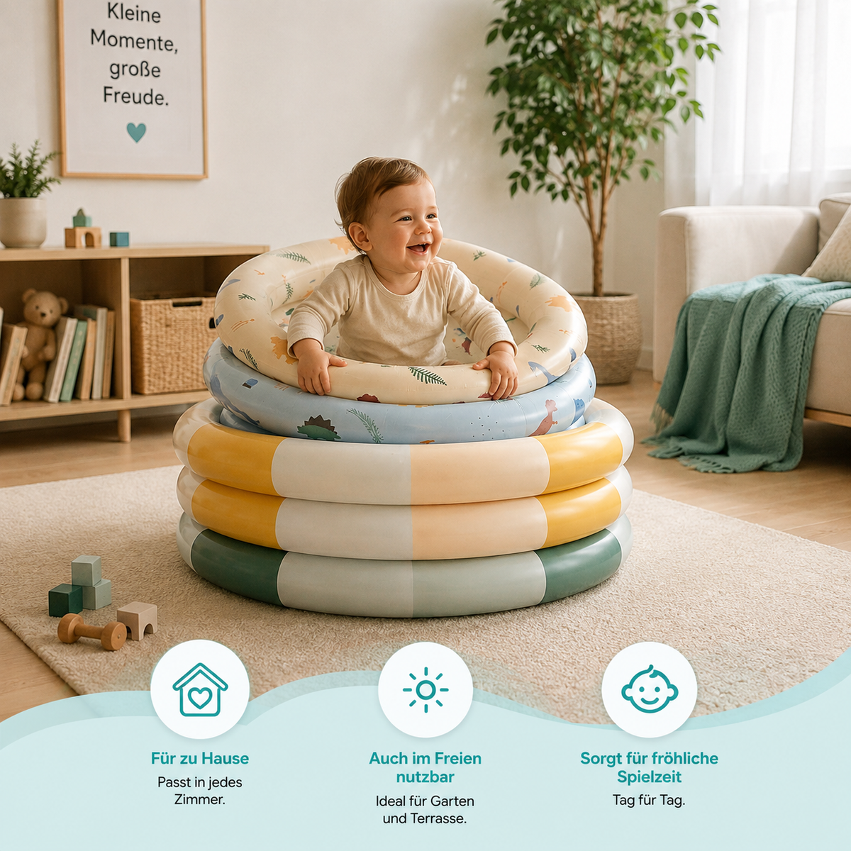 Sicheres Baby Planschbecken – Spaß drinnen & draußen