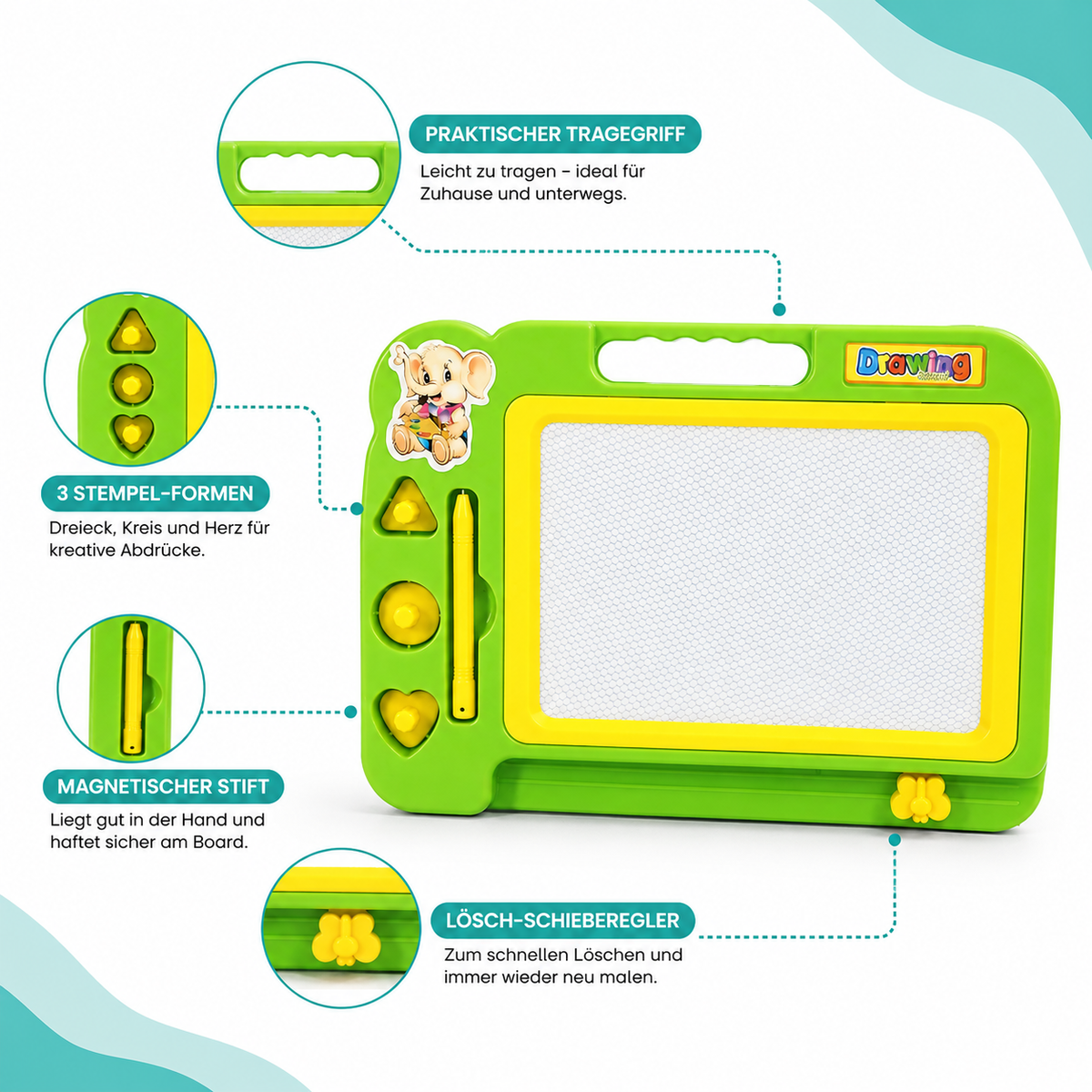 Magnetische Zeichentafel – Kreatives Lernvergnügen für Kinder