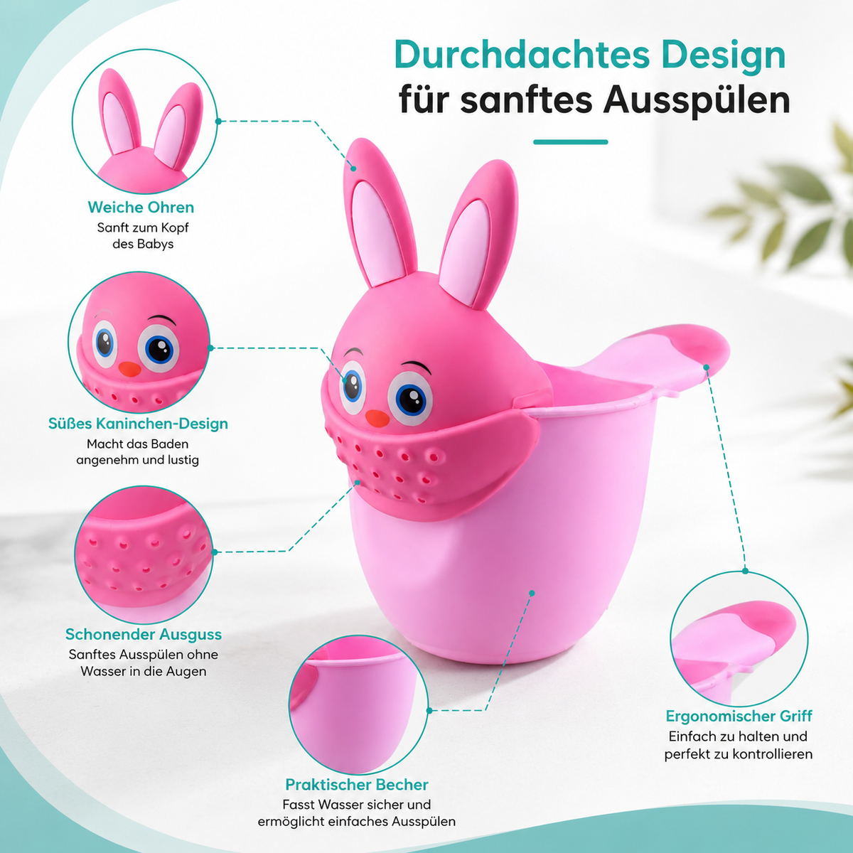 Baby Bath Wasserfall Rinser – Sanftes, tränenfreies Ausspülen