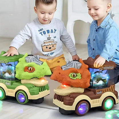 Elektrischer Dino-Truck mit Licht, Sound & Nebel