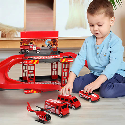 Dino Parken Schiene– Actionreiches Auto-Spielset für Kinder