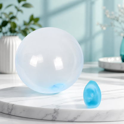 Elastischer Wasser- und Luftspielball für Garten und Strand Blau