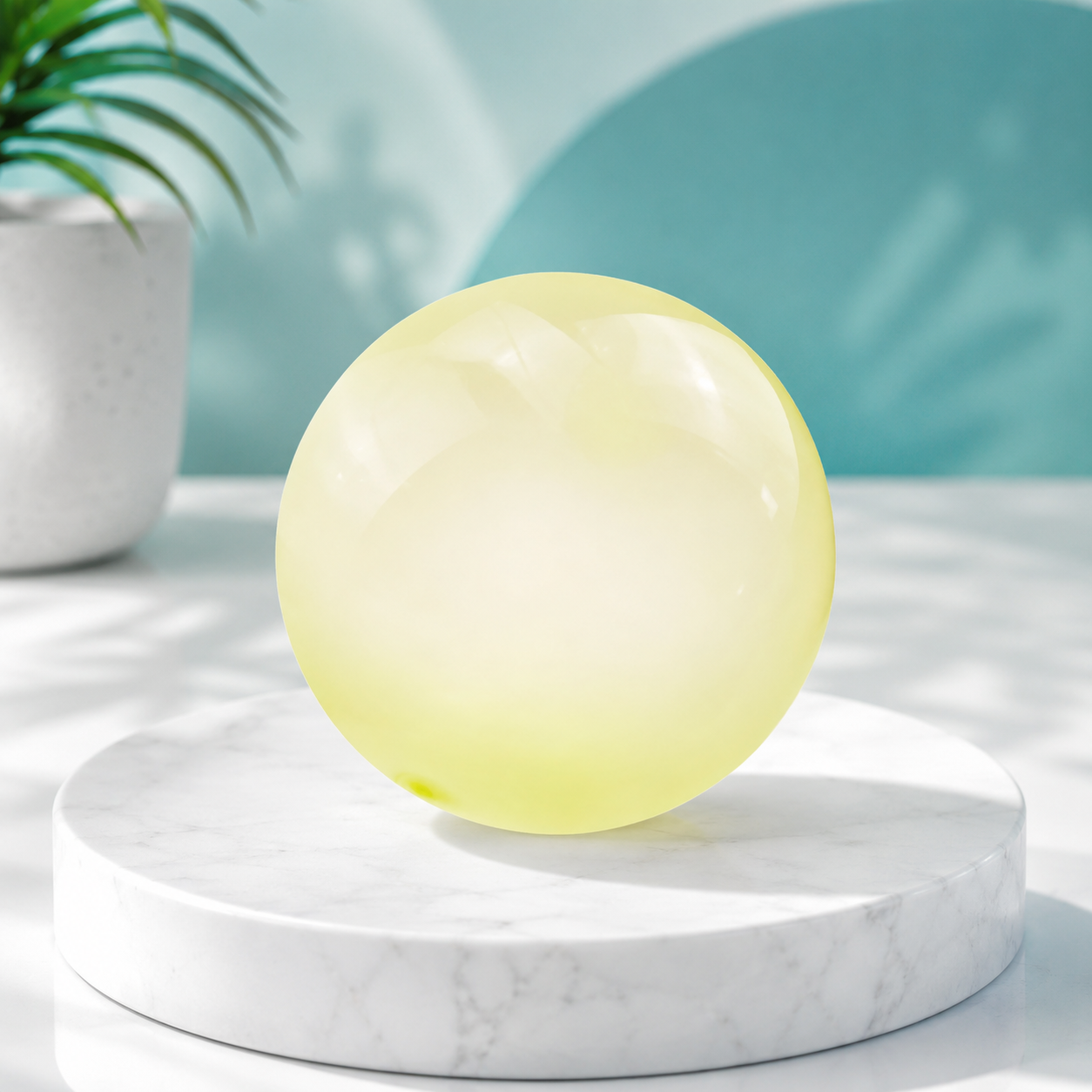 Elastischer Wasser- und Luftspielball für Garten und Strand Gelb