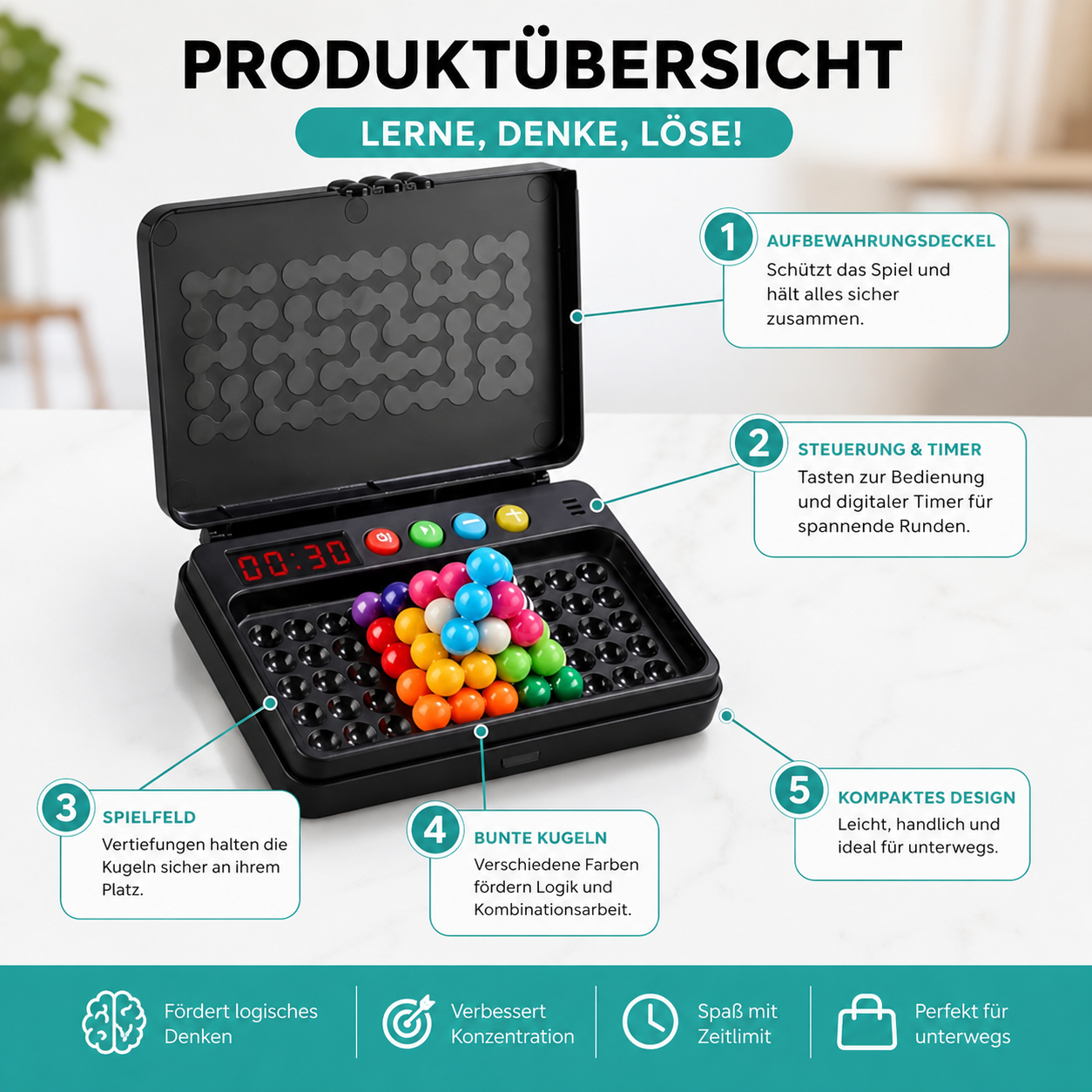 Logikrätsel mit IQ 500 – Intelligentes Denkspiel mit Zeitlimit