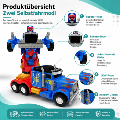 Transforming Truck mit Licht, Musik & Roboter-Verwandlung