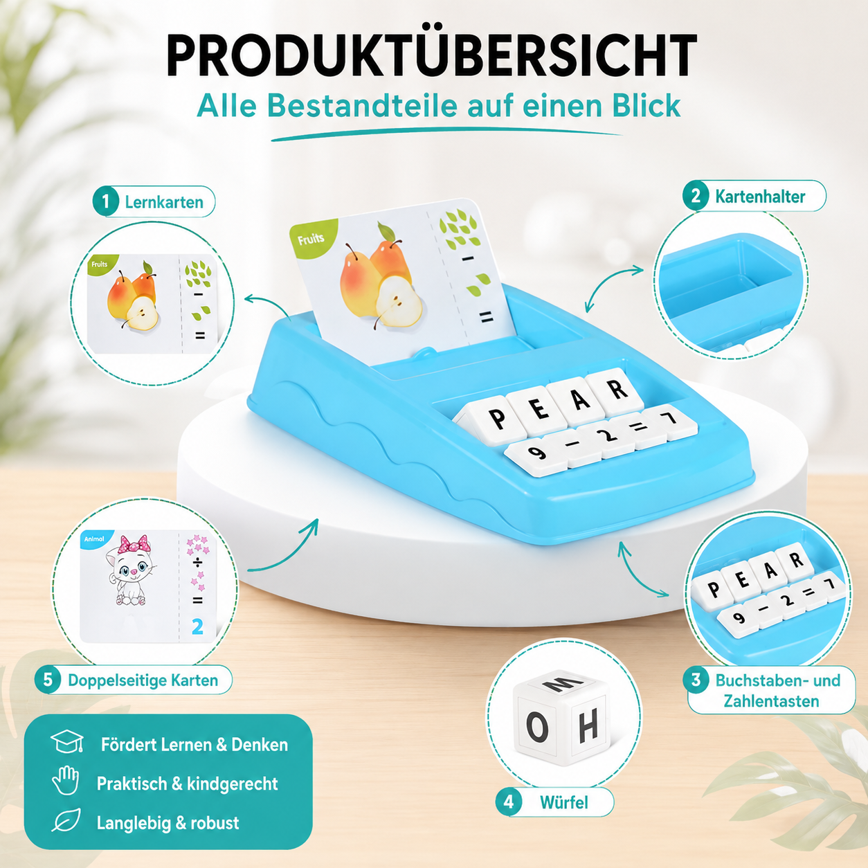 2-in-1 Vorschul-Lernspiel – Buchstaben, Wörter & Zahlen spielerisch lernen