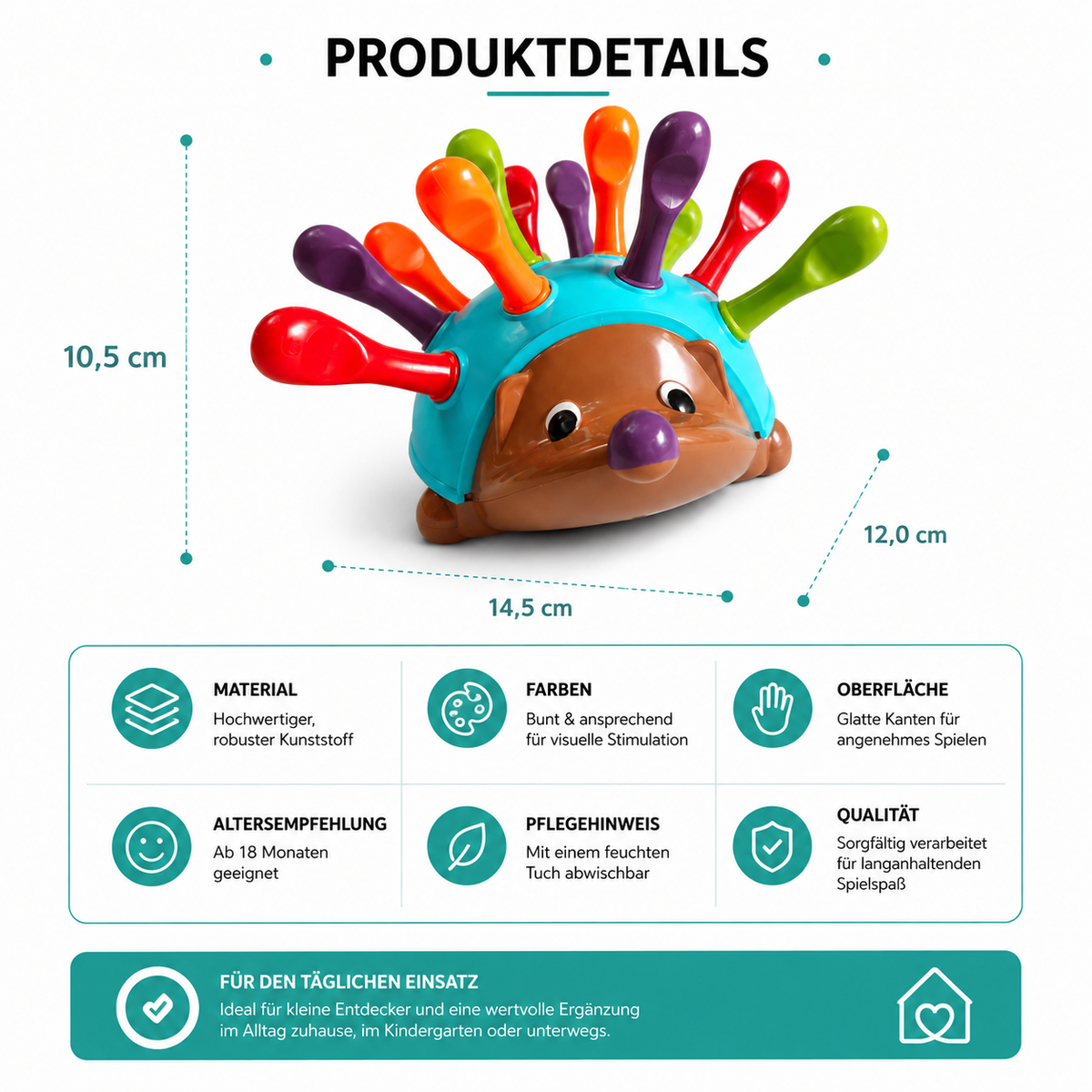 Montessori Puzzle Igel – Spielerisch Farben & Fokus fördern