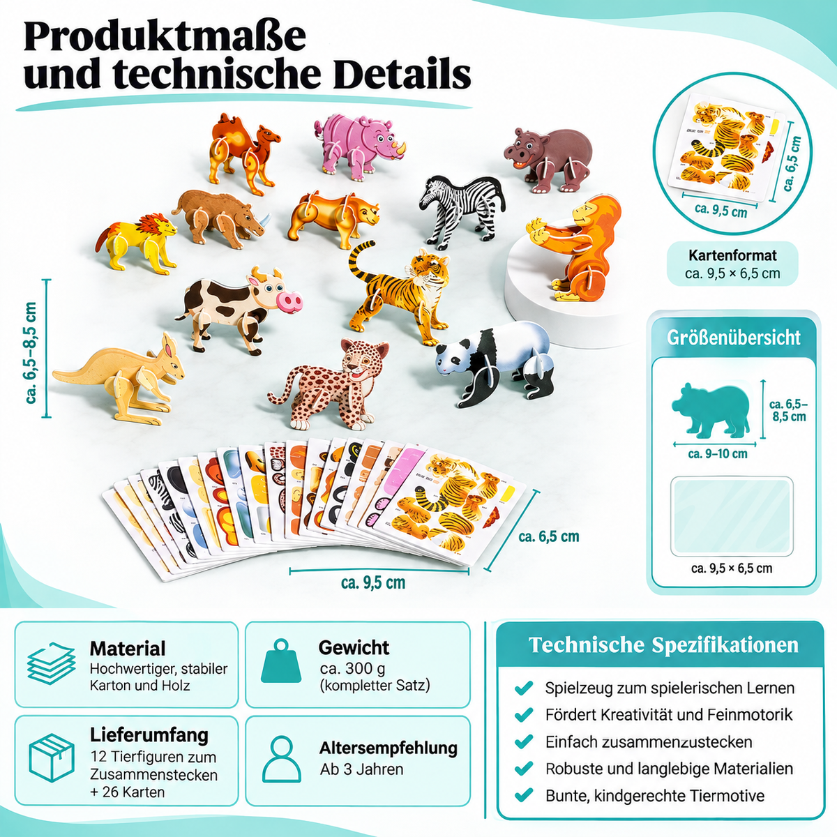25 Stück Lustige Insekten Puzzles – Spaß & Lernen für Kinder