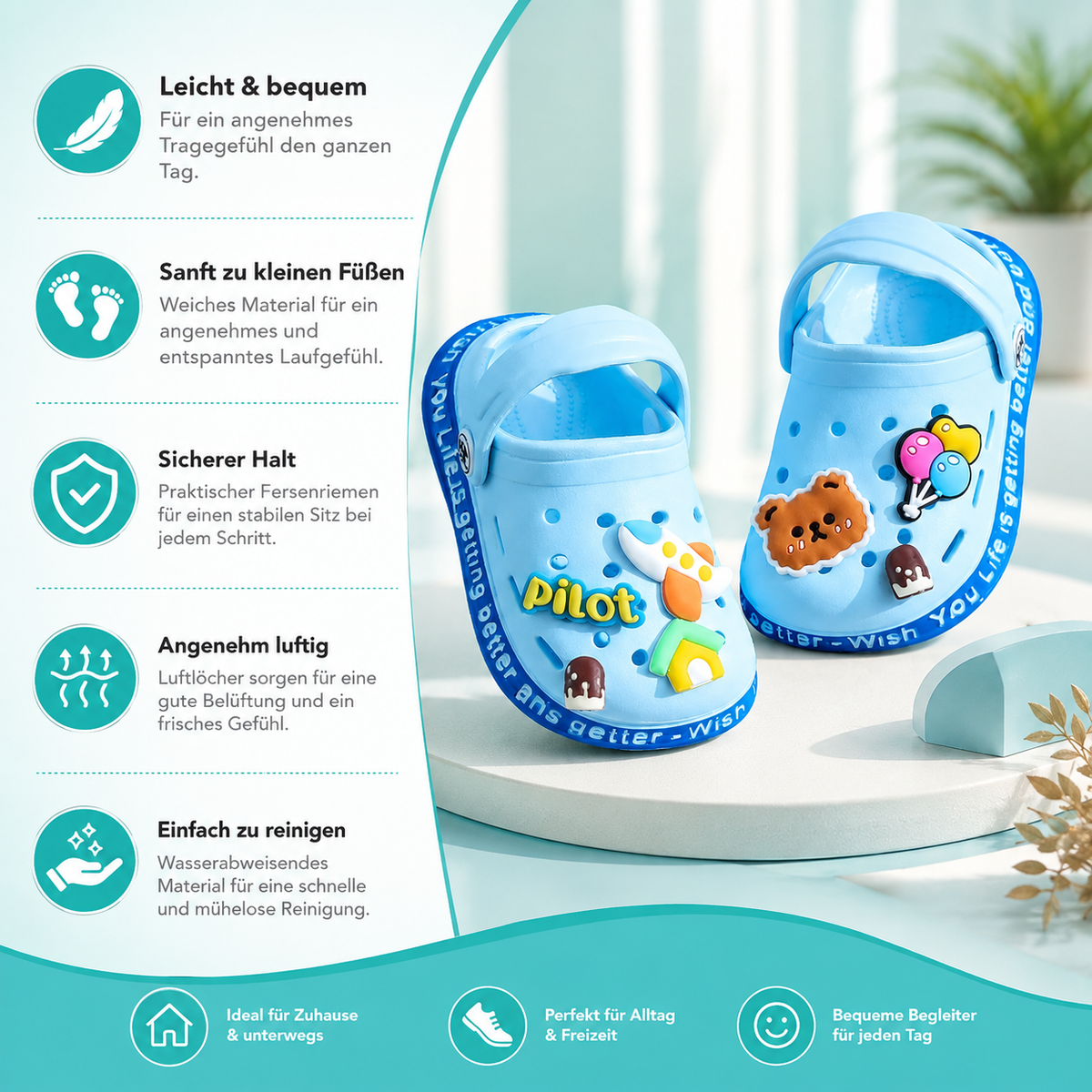 Leichte Kinder Sommer Sandalen – Rutschfest, Atmungsaktiv & Bequem