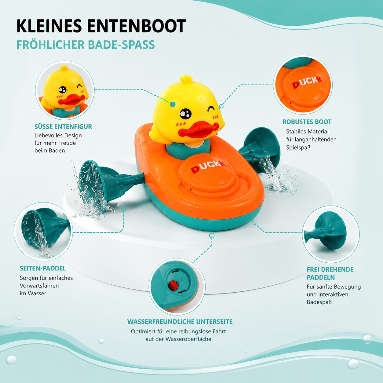Kleines Entenboot – Spaß & Lernspielzeug für die Badewanne