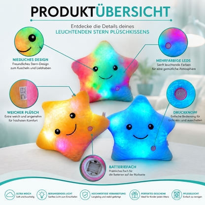 Leuchtender Stern Plüsch – Kuscheltier & LED Nachtlicht